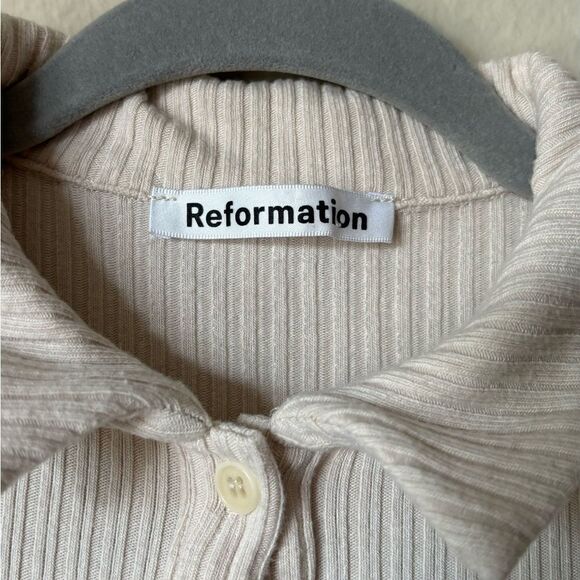 Reformation Leilani Cream Jumpsuit Short Sleeves Size XS - Picture 9 of 11